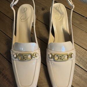 Sam Edelman Teamna Cream Slingback Loafers